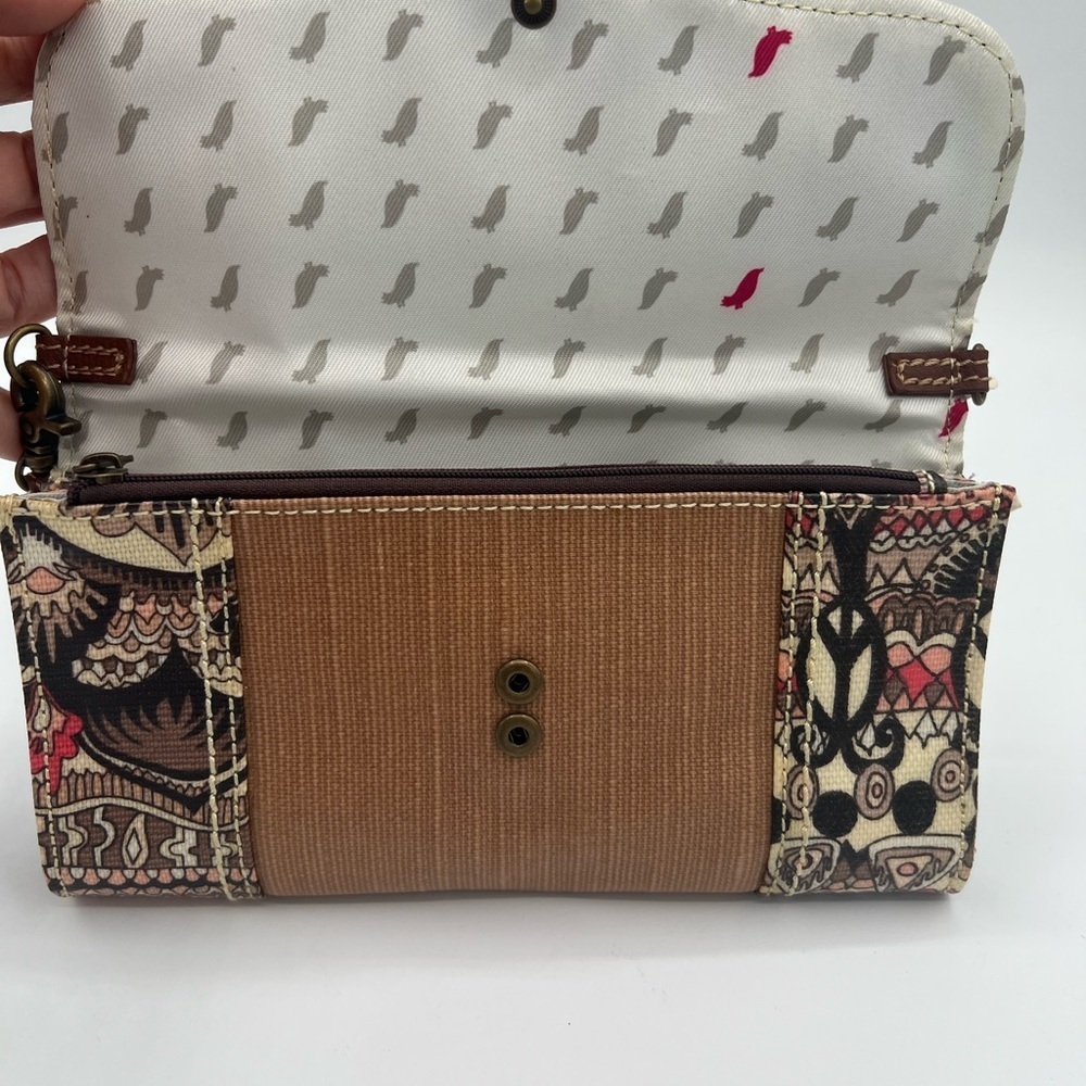 NWT Sakroots Pink and Brown Patterned wallet/wristlet - Picture 7 of 10